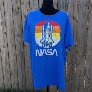 NASA Blue Short Sleeve Retro T-Shirt